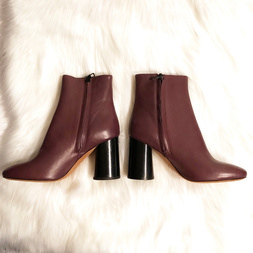 NEW Vince Ridley Wooden Heel Leather Ankle Boots - Picture 4 of 8